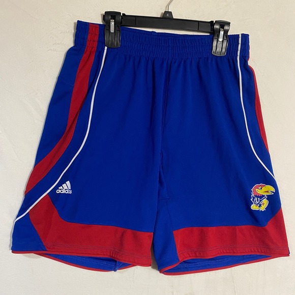 adidas Other - Adidas Kansas Jayhawks Mens Basketball Shorts Blue Red KU NCAA